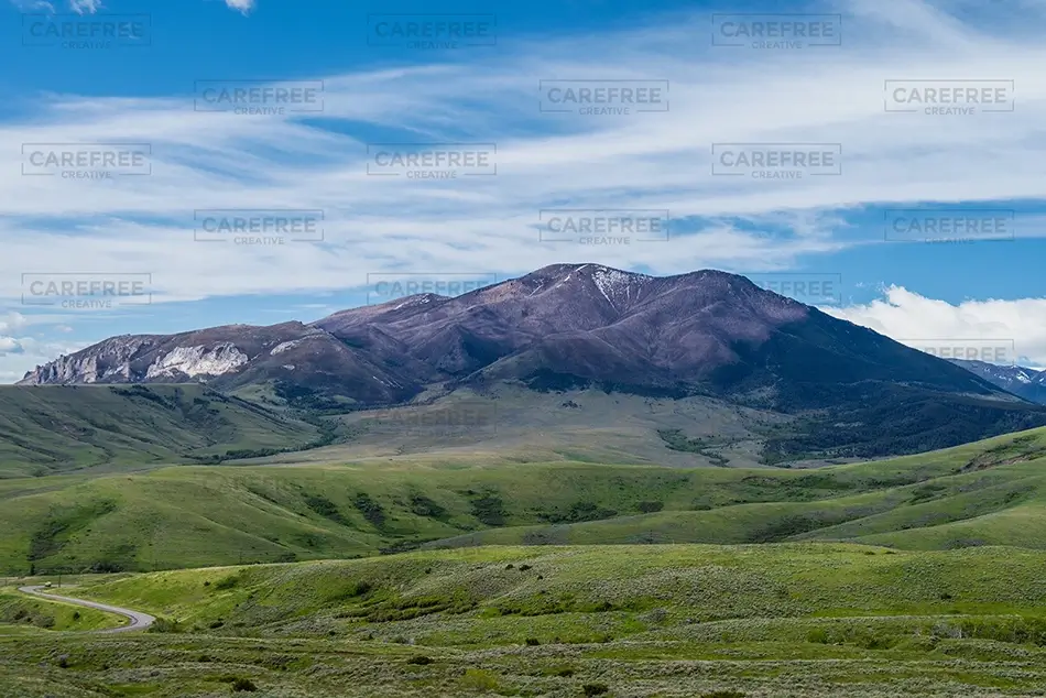 Wyoming Mountains With A Verdant Landscape, Wyoming · United States
