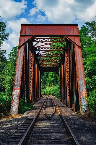 Yantic Falls Railroad Bridge Entrance, Norwich, Connecticut