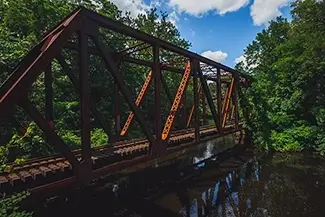 Yantic Falls Historic Railroad Bridge, Norwich, Connecticut