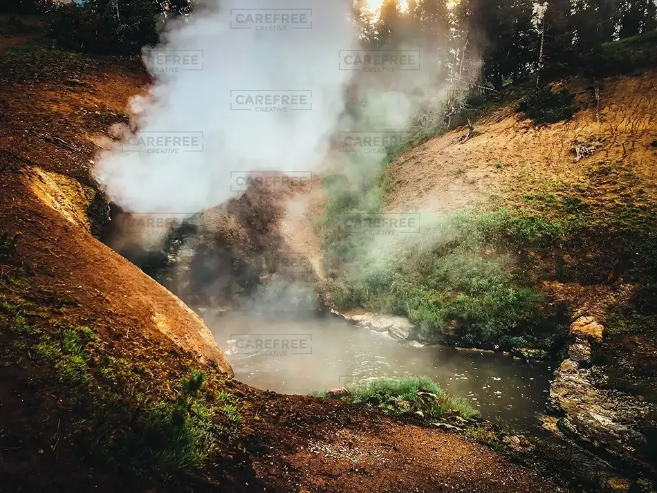 Yellowstone National Park Dragon’s Mouth Spring, Yellowstone National Park, Wyoming · United States