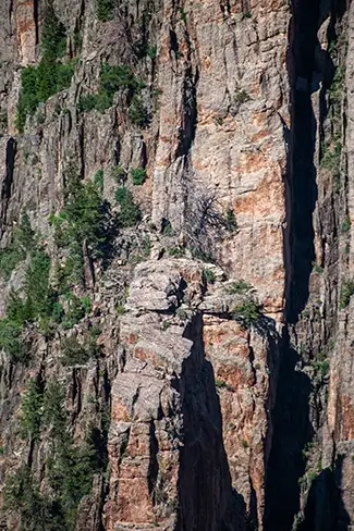Black Canyon Of The Gunnison Rugged Vertical Canyon Walls