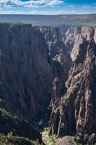 Black Canyon Of The Gunnison Sheer Dark Jagged Canyon Walls