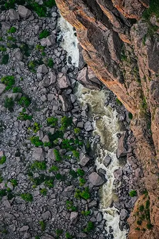 Black Canyon Of The Gunnison Rushing River In Deep Canyon