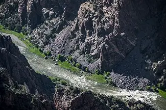 Black Canyon Of The Gunnison Rugged Dark Steep Canyon Walls