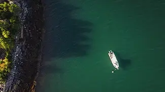 Cabbage Island Boat in Water