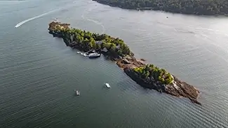 Cabbage Island Full Aerial View