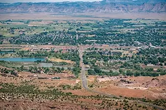 Colorado National Monument Road Winding Into Valley