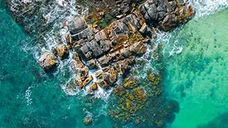 Fortunes Rock Beach Rocky Shoreline and Clear Water