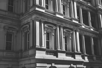Washington DC Eisenhower Building Corner Pavilion